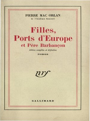 cover image of Filles, ports d'Europe et Père Barbançon